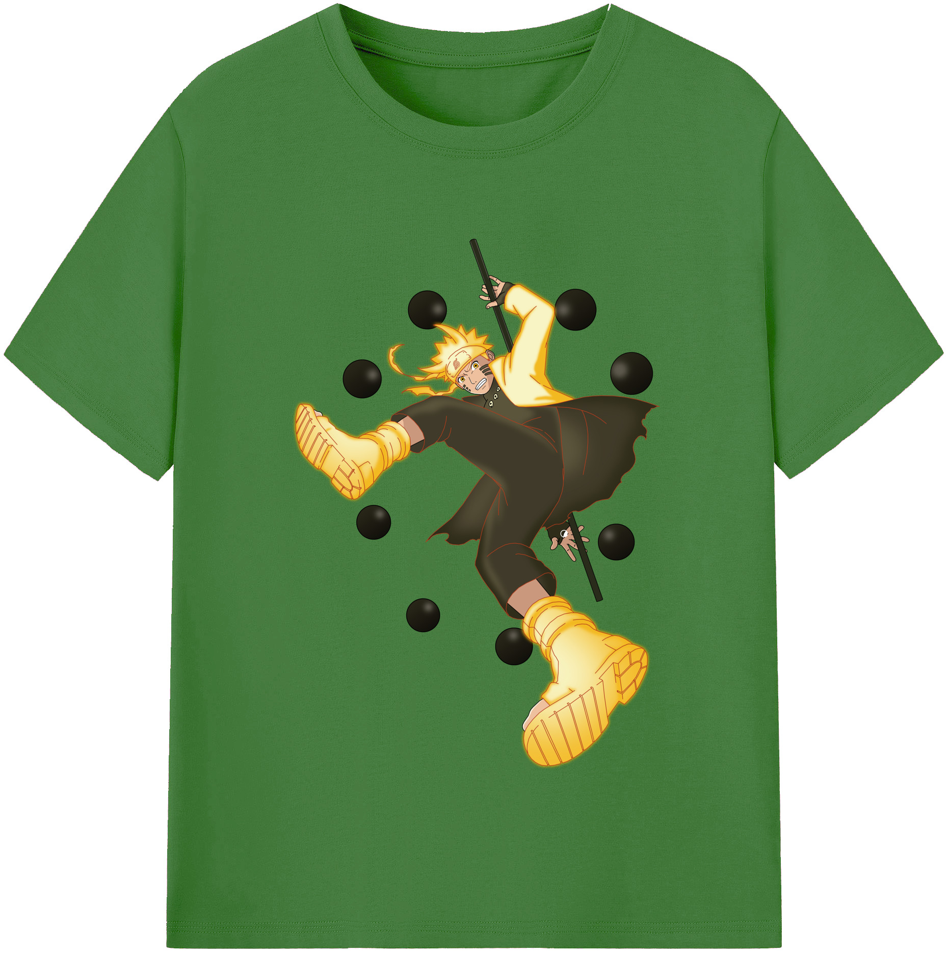 （画像用） NARUTO -ナルト- うずまき ナルト Uzumaki Naruto レディースカジュアルプリントTシャツ（綿100％）